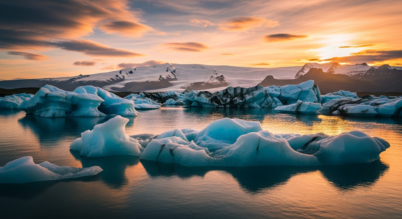 Jökulsárlón Glacier Lagoon — filming location in Southeast Iceland, Iceland